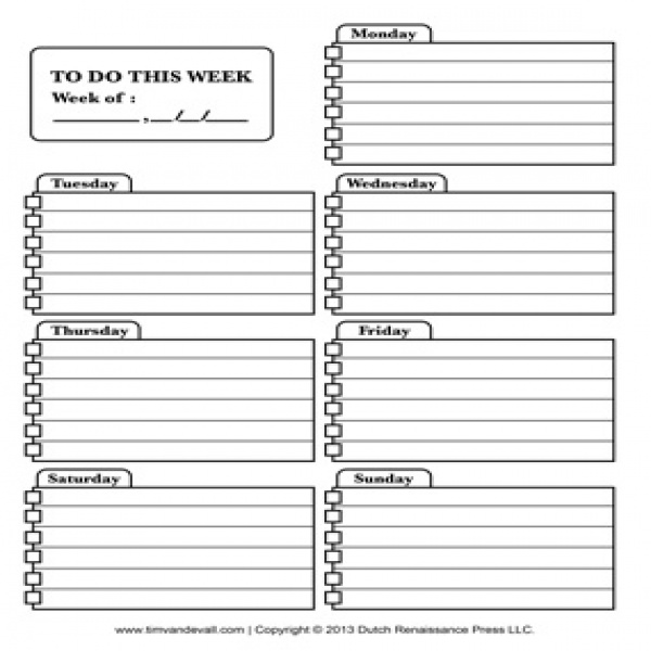 Weekly Calendar To Do List Template | to do list template | weekly task list template | weekly task list template 