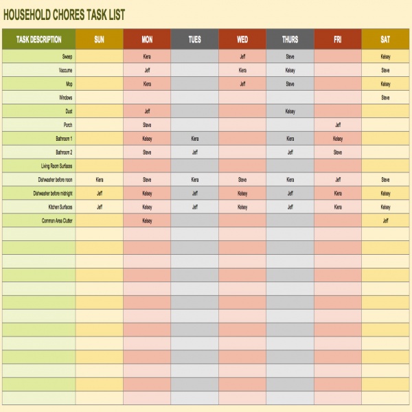 15 Free Task List Templates - Smartsheet | weekly task list template | weekly task list template 