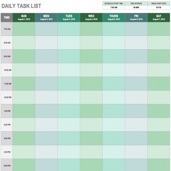 15 Free Task List Templates - Smartsheet | weekly task list template excel | weekly task list template excel 