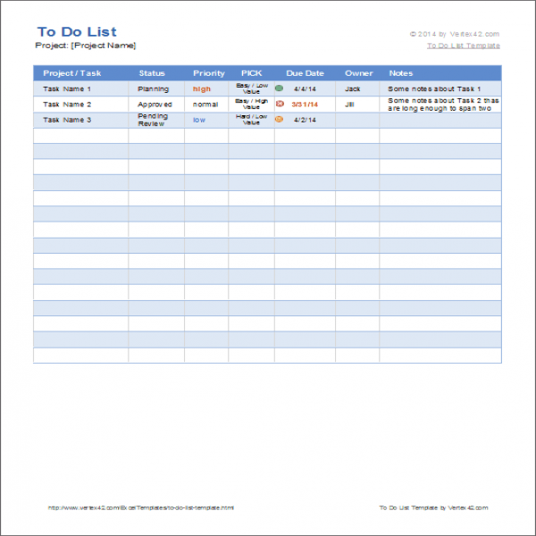 Free To Do List Template for Excel - Get Organized | task list excel template | task list excel template 