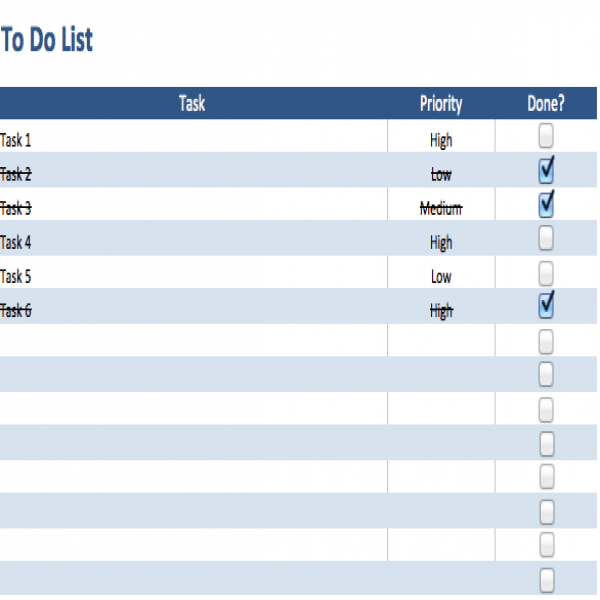 Free To Do List Templates in Excel | task list excel template | task list excel template 