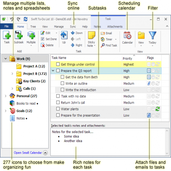 To-Do List Software for Windows - Swift To-Do List organizer and .. | task list software 