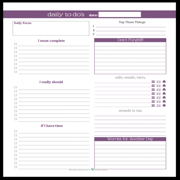 Stay on Track in 2016 With These Daily To-Do List Planner .. | task list planner 