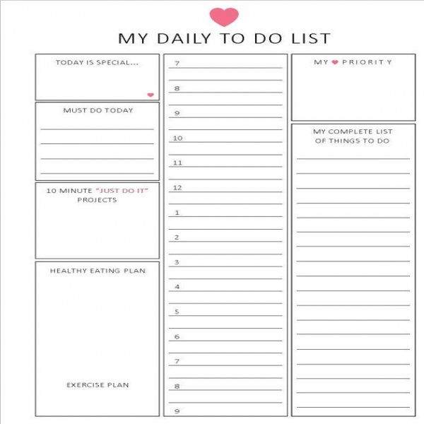 Daily to do list / Hourly format / A5 / Printable planner {on Etsy .. | task list planner 