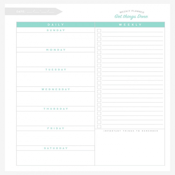 Free Weekly Planner Printable | Weekly planner, Planners and Free .. | task list planner 