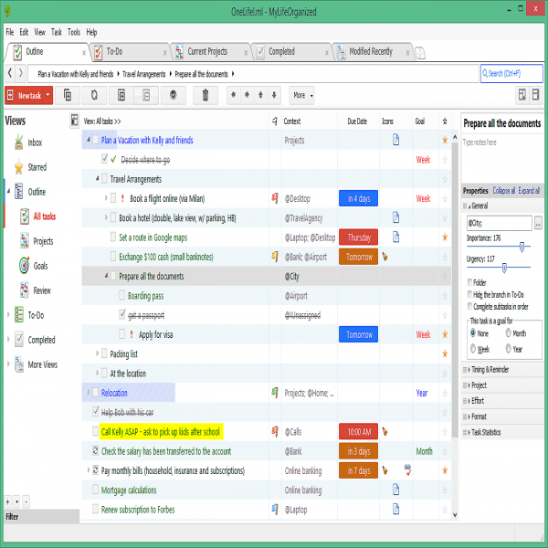 Windows To-Do List and Task List App: MyLifeOrganized | task list windows | task list windows 