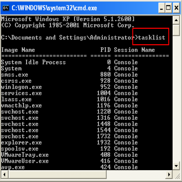 How to get the PID (process ID) of processes running in Microsoft .. | task list command line 