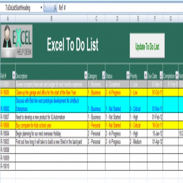 To Do List Excel Template | free to do list | task list excel | task list excel 