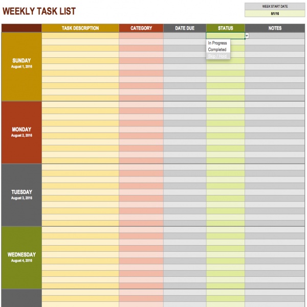 15 Free Task List Templates - Smartsheet | project task list excel | project task list excel 