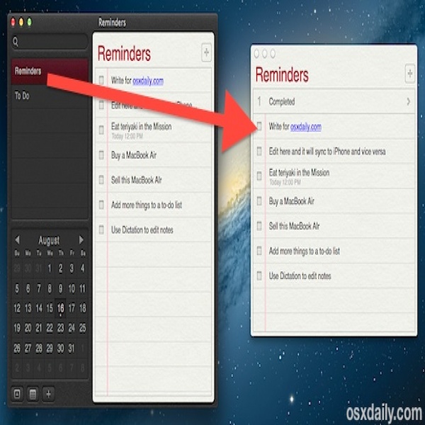 Update To-Do Lists & Reminders on the Mac OS X Desktop from an iPhone | task list mac | task list mac 
