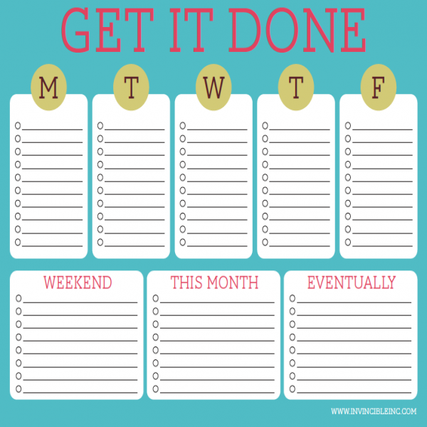 Can A Daily/Weekly/Monthly To Do List Help You Get More Done .. | weekly task list 