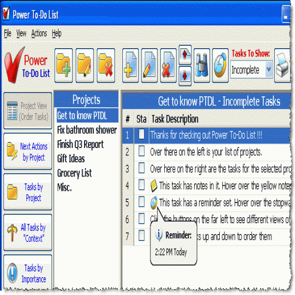 Power To-Do List - Easy To Use, GTD-Friendly, Project-Based Task .. | task list program 