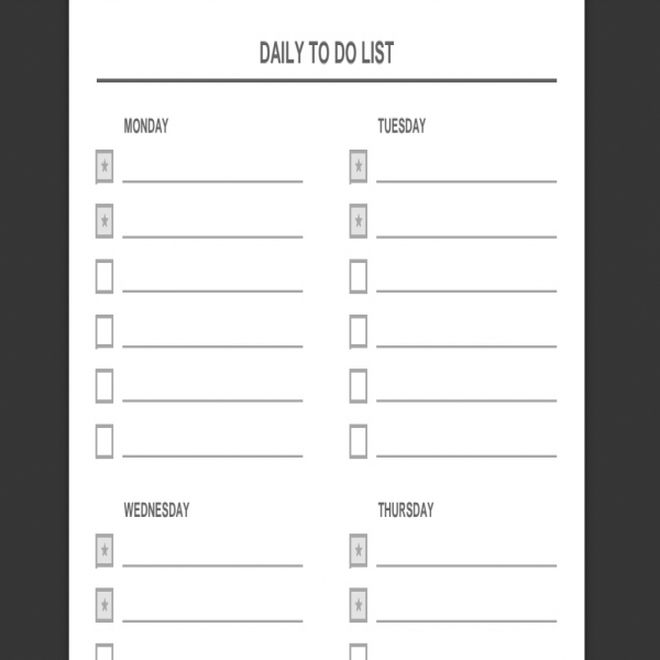 Every To Do List Template You Need (The 21 Best Templates .. | daily task list template 