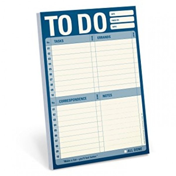 Amazon.com : Knock Knock To Do Pad (Blue) : To Do Pad Blue By .. | to do list pad 