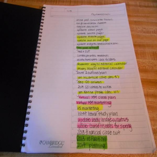 SPARK Day 4: Create a Master To Do List | Rosie Molinary | to do list notebooks | to do list notebooks 