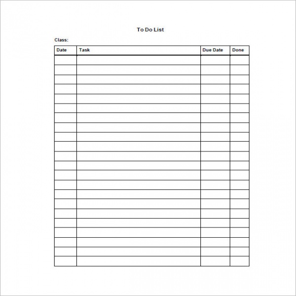 To Do List Template - 15+ Free Word, Excel, PDF Format Download .. | to do list template pdf 