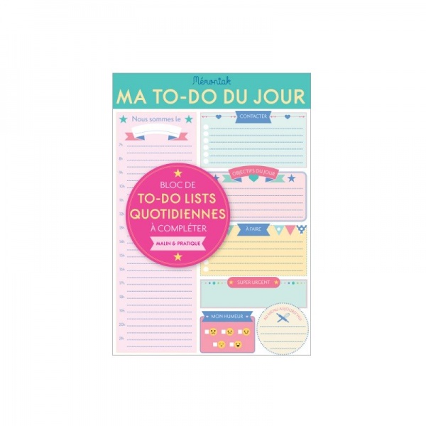 My daily to-do list Mémoniak 2018 - Éditions 365 | to do list 2018 | to do list 2018 