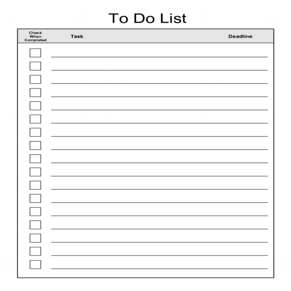 To Do List Template - Printable To Do List Template Word, Excel & PDF | to do list template for word | to do list template for word 
