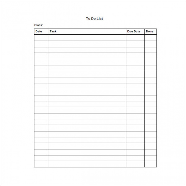 Printable To Do Lists