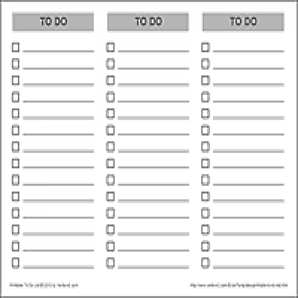 to do list template printable
