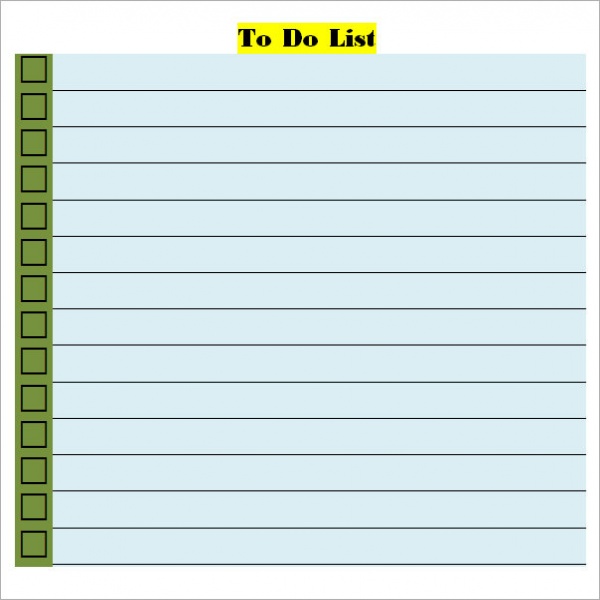 To Do List Template - 16+ Download Free Documents in Word, Excel, PDF | to do list template word | to do list template word 