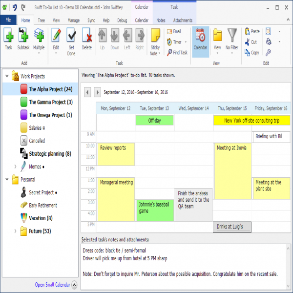 Swift To-Do List Screenshots - To Do List program for Windows .. | to do list software 