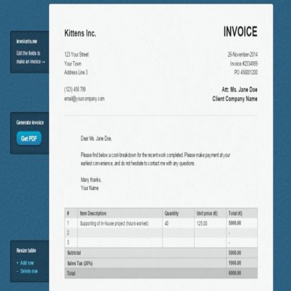 Invoice To Me | printable invoice template | Invoice To Me | Invoice To Me 