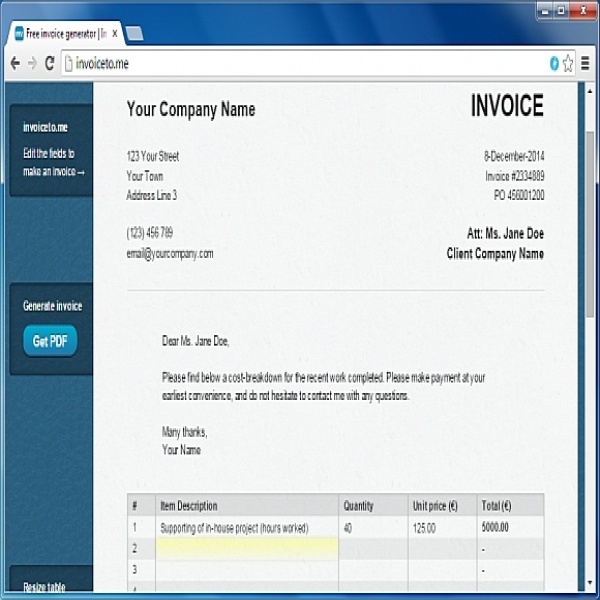 Invoice to me: The Best Online Invoice Generator | Invoice To Me | Invoice To Me 