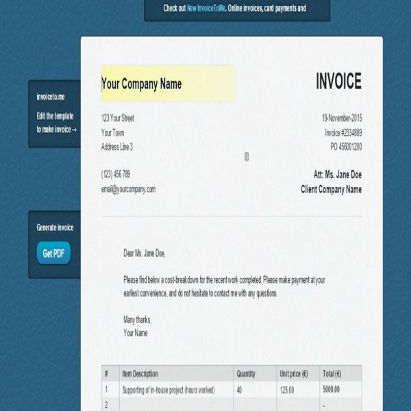 5 Easy, Free Ways To Generate Invoices For Your Clients | Invoice To Me | Invoice To Me 