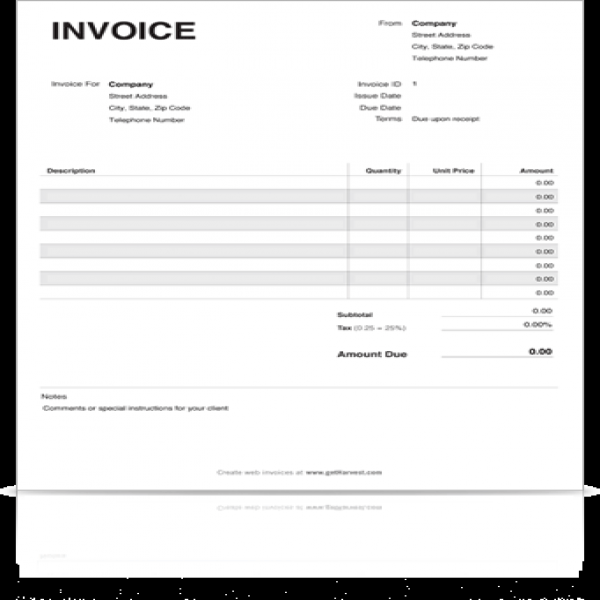 Invoice Template (PDF) - Harvest | Invoice Template Pdf | Invoice Template Pdf 
