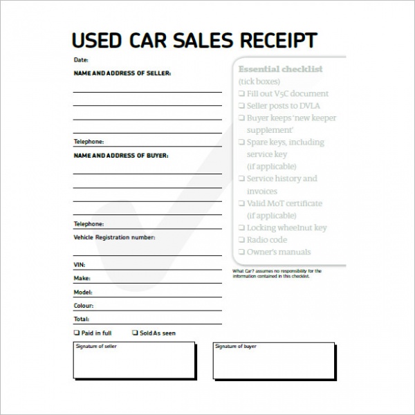 Car Invoice Templates – 8+ Free Word, Excel, PDF Format Download .. | Vehicle Invoice Template 