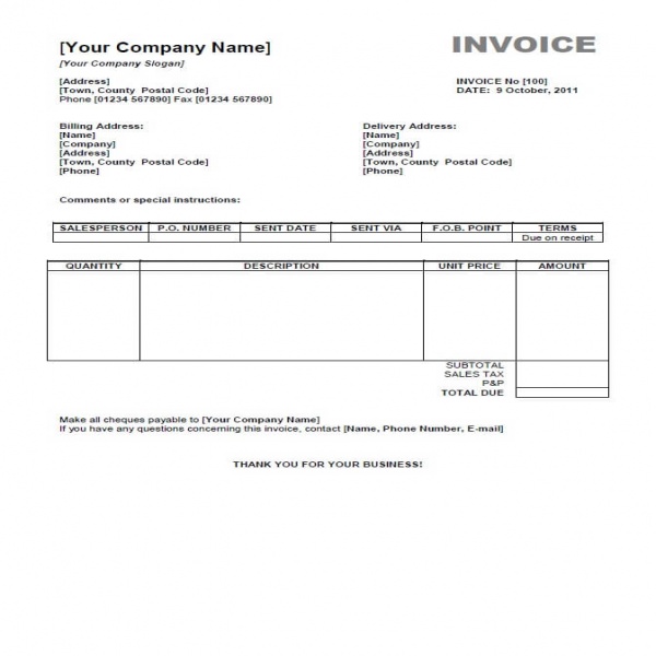 Free Invoice Templates For Word, Excel, Open Office | InvoiceBerry | Invoice Template In Word Format | Invoice Template In Word Format 