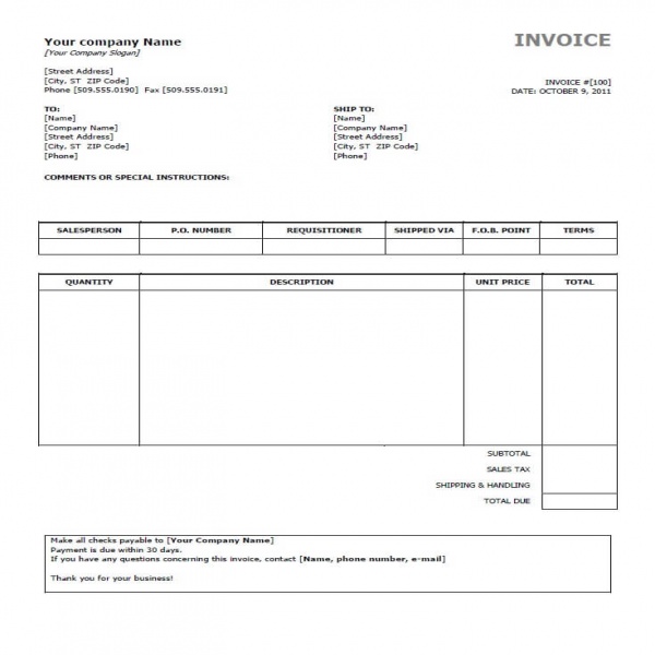 Free Invoice Templates For Word, Excel, Open Office | InvoiceBerry | Invoice Template In Word Format | Invoice Template In Word Format 