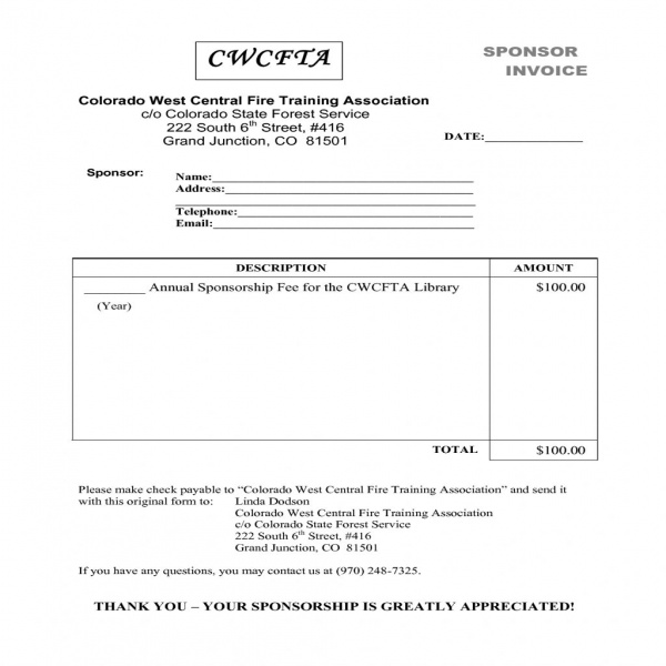 Sponsorship Invoice Sample | invoice | Pinterest | Invoice .. | Sponsorship Invoice Template Word 