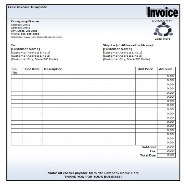 Generic Invoice. Download Form Free Invoice Template | Here Is A .. | Generic Invoice 