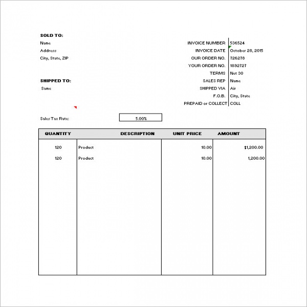 General Invoice Template - 7+ Free Word, Excel, PDF Format .. | Generic Invoice 