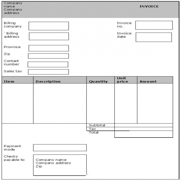 Generic Invoice. Download Form Free Invoice Template | Here Is A .. | Generic Invoice 