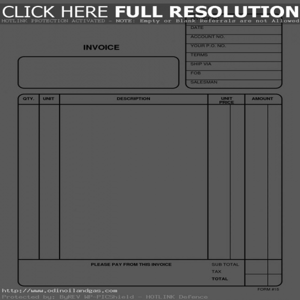 Printable Invoices. Blank Invoice Paper – Firmsinja Info Blank .. | Generic Invoice 