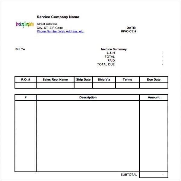 Generic Invoice. Download Form Free Invoice Template | Here Is A .. | Generic Invoice 