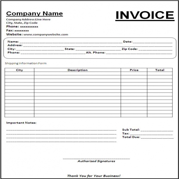 Free Printable Blank Invoice Templates | printable invoice template | Free Printable Blank Invoice Templates | Free Printable Blank Invoice Templates 