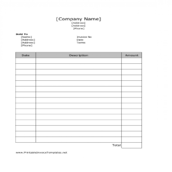 Printable Invoice Templates | Free Printable Blank Invoice Templates | Free Printable Blank Invoice Templates 