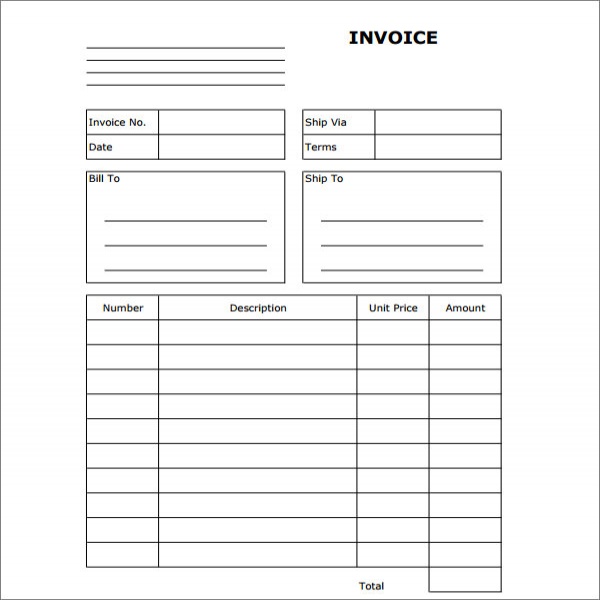 Blank Invoice Template. Blank Invoice Template Blank Invoice .. | Blank Invoice To Print 