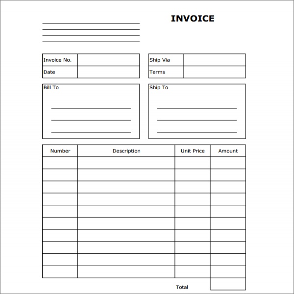 Blank Invoice Templates | Print Paper Templates | Blank Invoice Paper | Blank Invoice Paper 