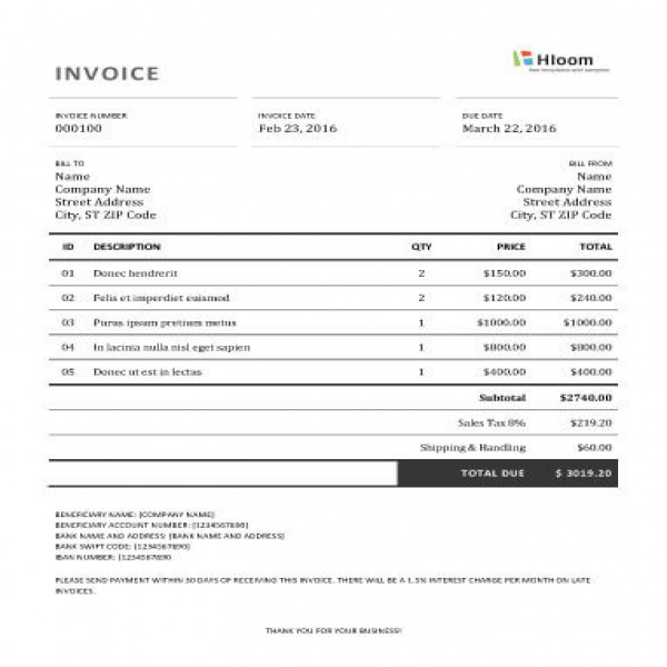 19 Blank Invoice Templates [Microsoft Word] | Invoice Template | Invoice Template 