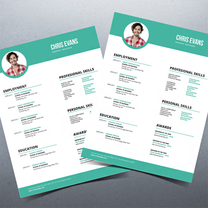 30 Free & Beautiful Resume Templates To Download Hongkiat