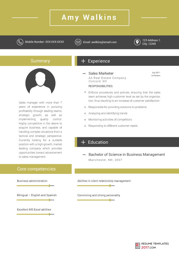 Marketing Resume Template Can Help You To Be Hired To the Best 