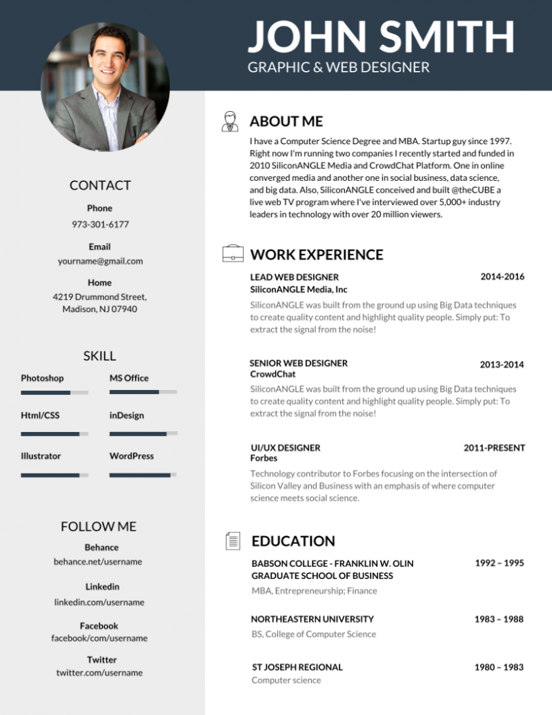 Top 10 Best Resume Templates Ever Free for Microsoft Word