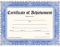 design certificate of achievement