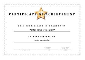 Free Printable Certificates of Achievement