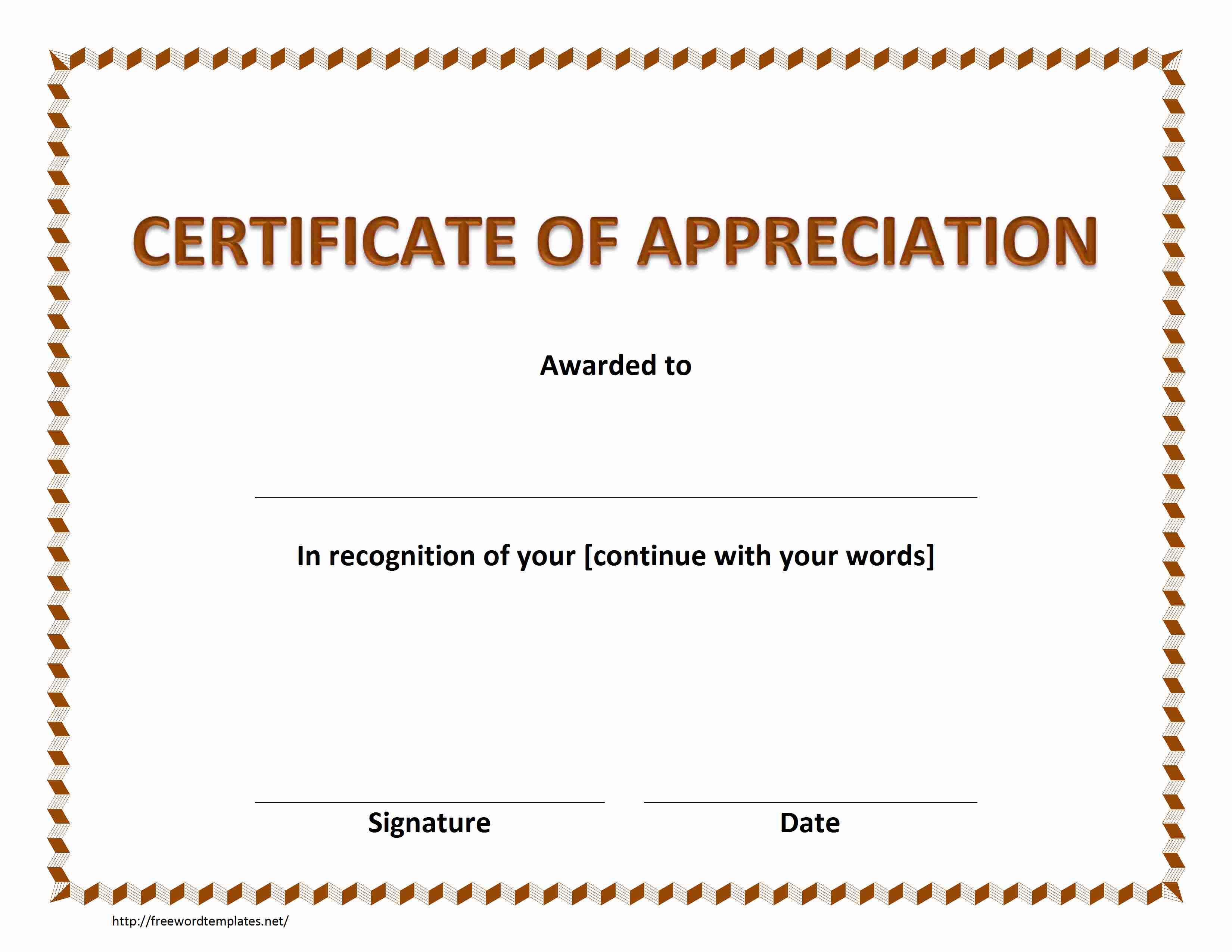 Certificate Of Appreciation Template | Best Business Template